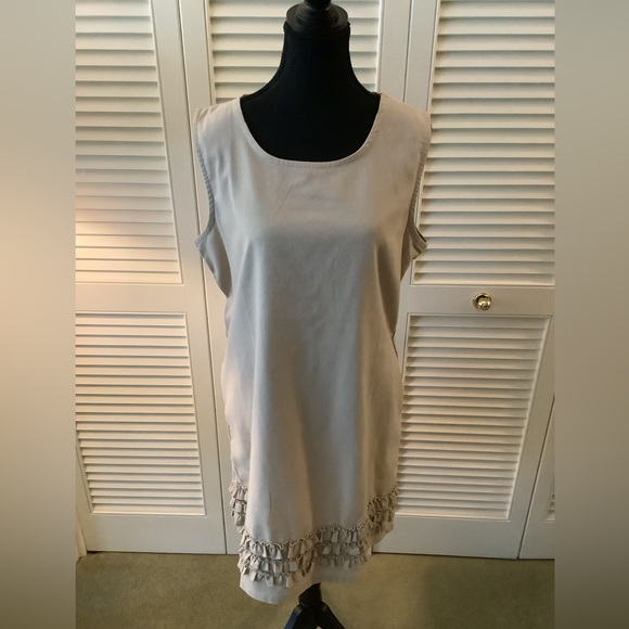 Artizan - Robin Barré - Taupe Shift Dress - Size Large - Picture 3 of 11